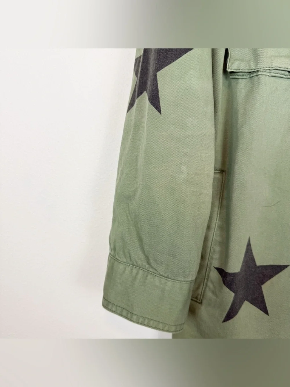 Pistola Camilo Military Jacket Royal Honor Green Stars Shacket Size Small - Picture 8 of 13